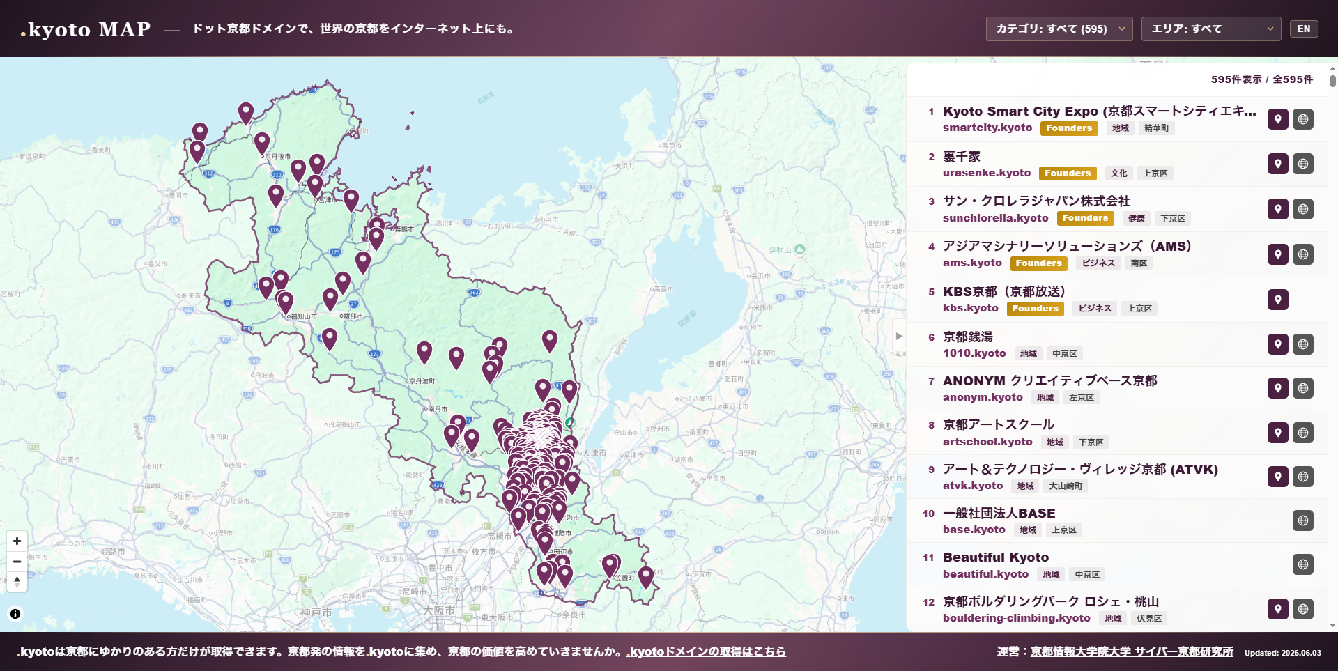 .kyoto MAP（ドット京都ドメインマップ）