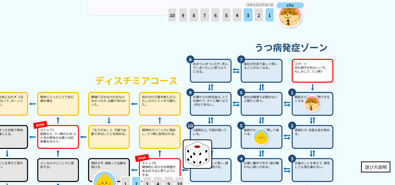 復職すごろくブラウザゲーム制作